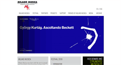 Desktop Screenshot of milanomusica.org